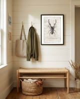 Cyclommatus Metalifer Finae framed in a relaxed room thumbnail