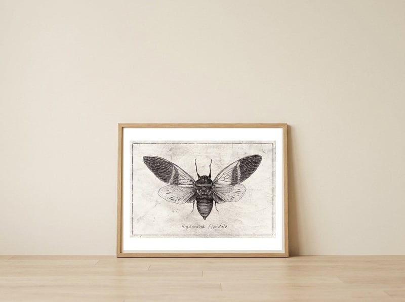 Argamiana Floridula — framed, leaning against the wall