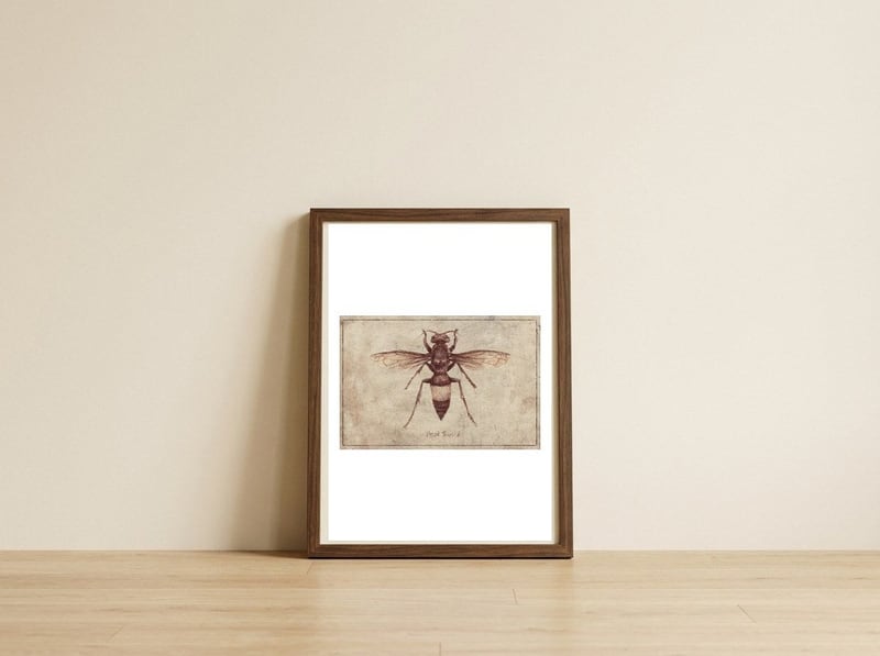 Vespa Tropica — framed, leaning against the wall
