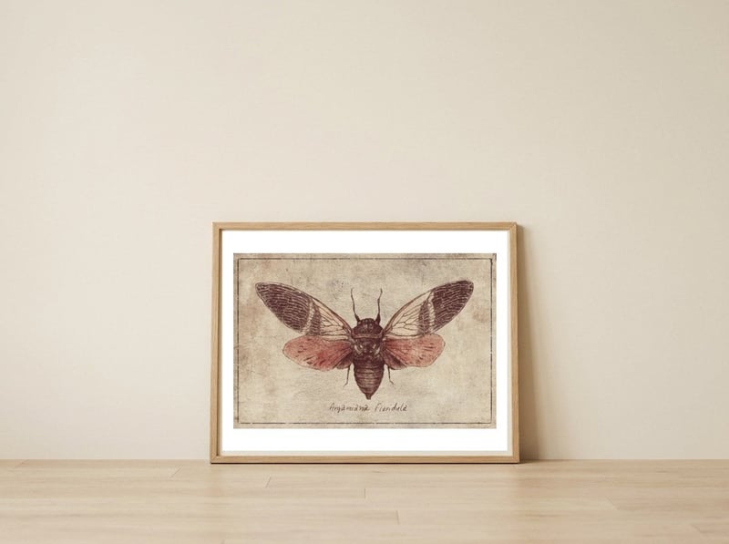 Argamiana Floridula — framed, leaning against the wall