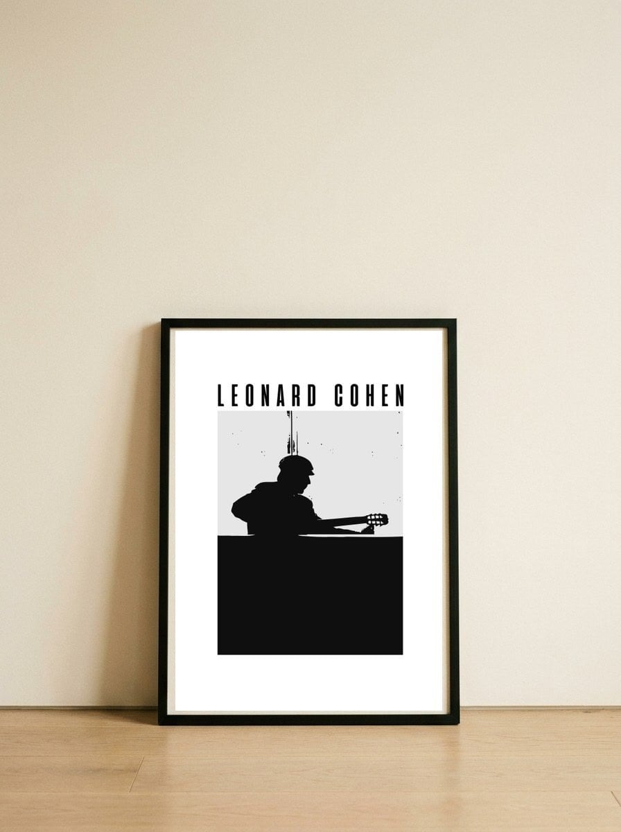 Tribute to Leonard Cohen — framed, leaning against the wall