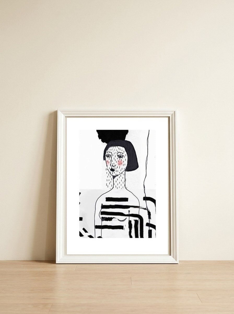 Stillness  — framed, leaning against the wall