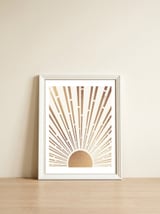 Sun Shines Inside You Gold — framed, leaning against the wall thumbnail