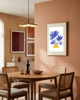 Indigo Blooms framed in a intimate room thumbnail