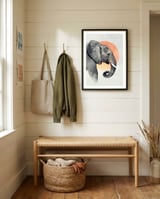 Elephant framed in a relaxed room thumbnail