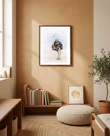 Ostrich framed in a gentle room thumbnail