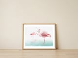 Flamingos — framed, leaning against the wall thumbnail