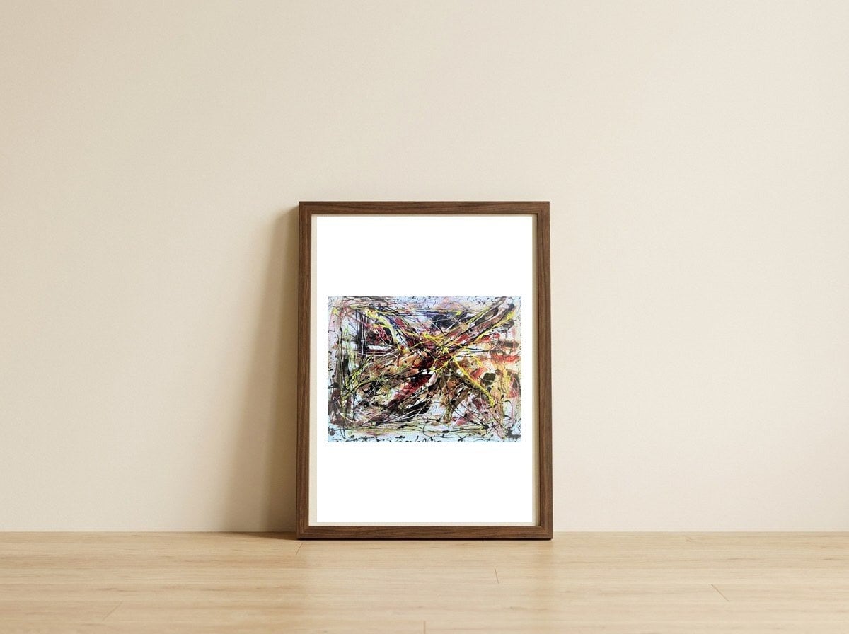 Awareness — framed, leaning against the wall