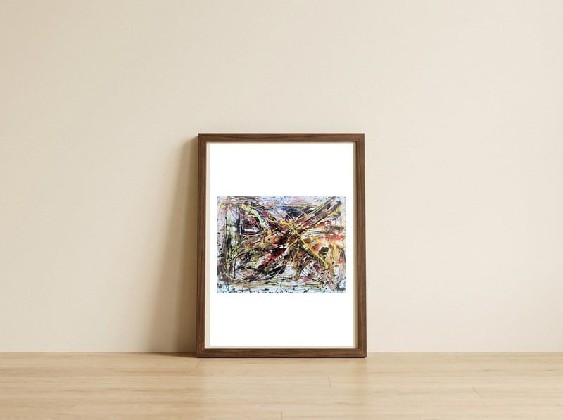 Awareness — framed, leaning against the wall