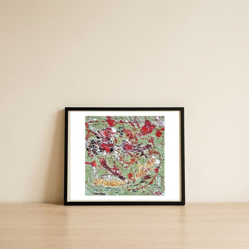 Lively Creatures — framed, leaning against the wall