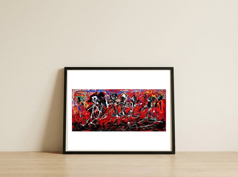 Vitality — framed, leaning against the wall