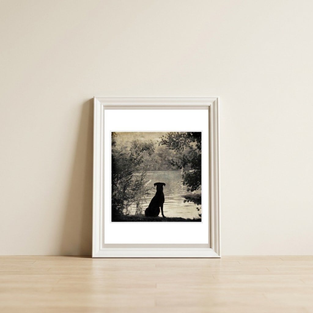 Waiting for you — framed, leaning against the wall