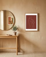 Female chest line-brown framed in a focused room thumbnail