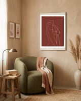 Female chest line-brown framed in a tender room thumbnail