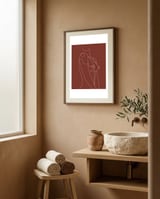 Female chest line-brown framed in a serene room thumbnail