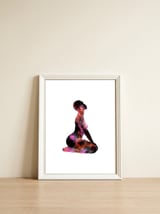 Girl on fire — framed, leaning against the wall thumbnail