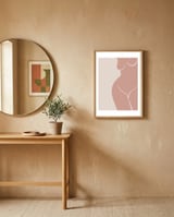 Female nude closeup line-a framed in a focused room thumbnail
