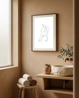Naked male a framed in a serene room thumbnail
