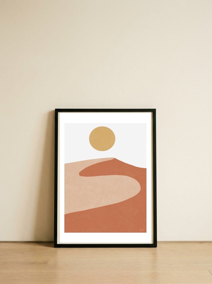 Desert Mountains #1 — framed, leaning against the wall