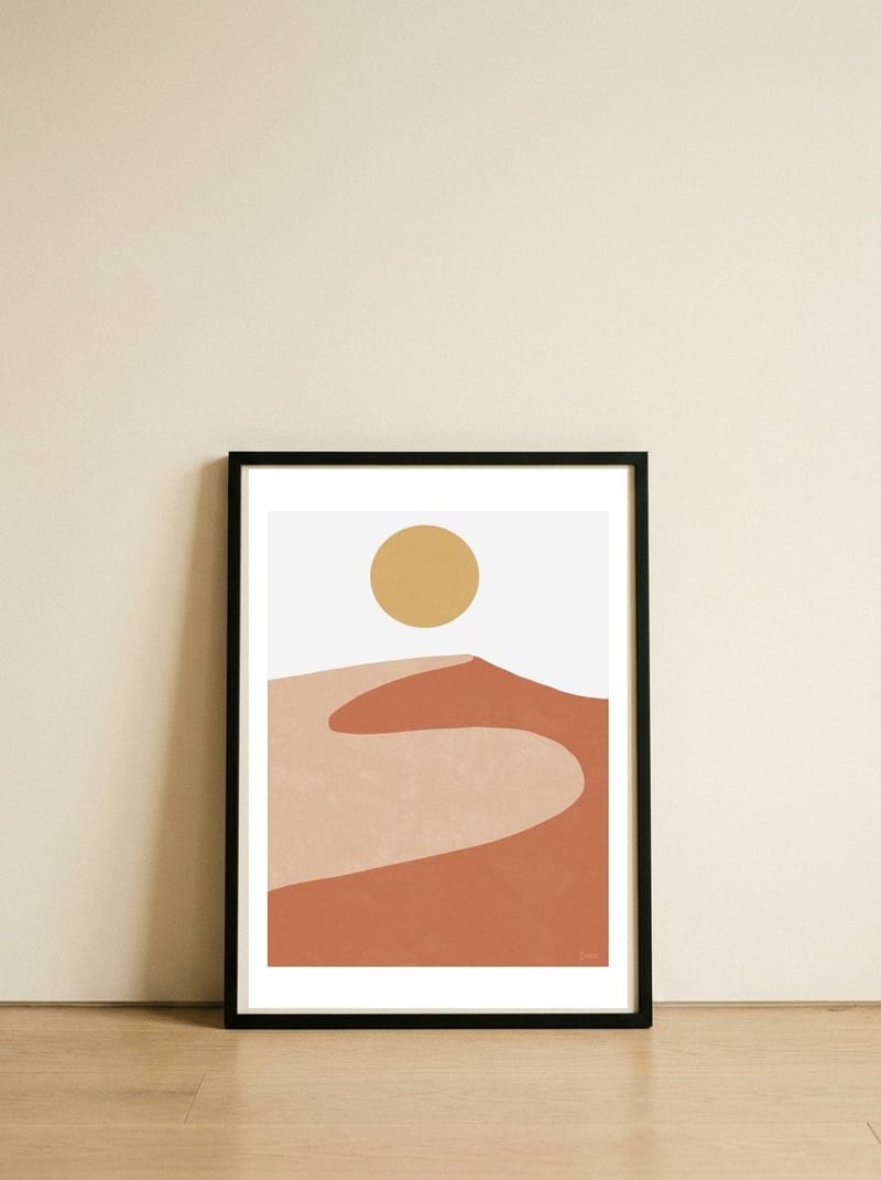 Desert Mountains #1 — framed, leaning against the wall
