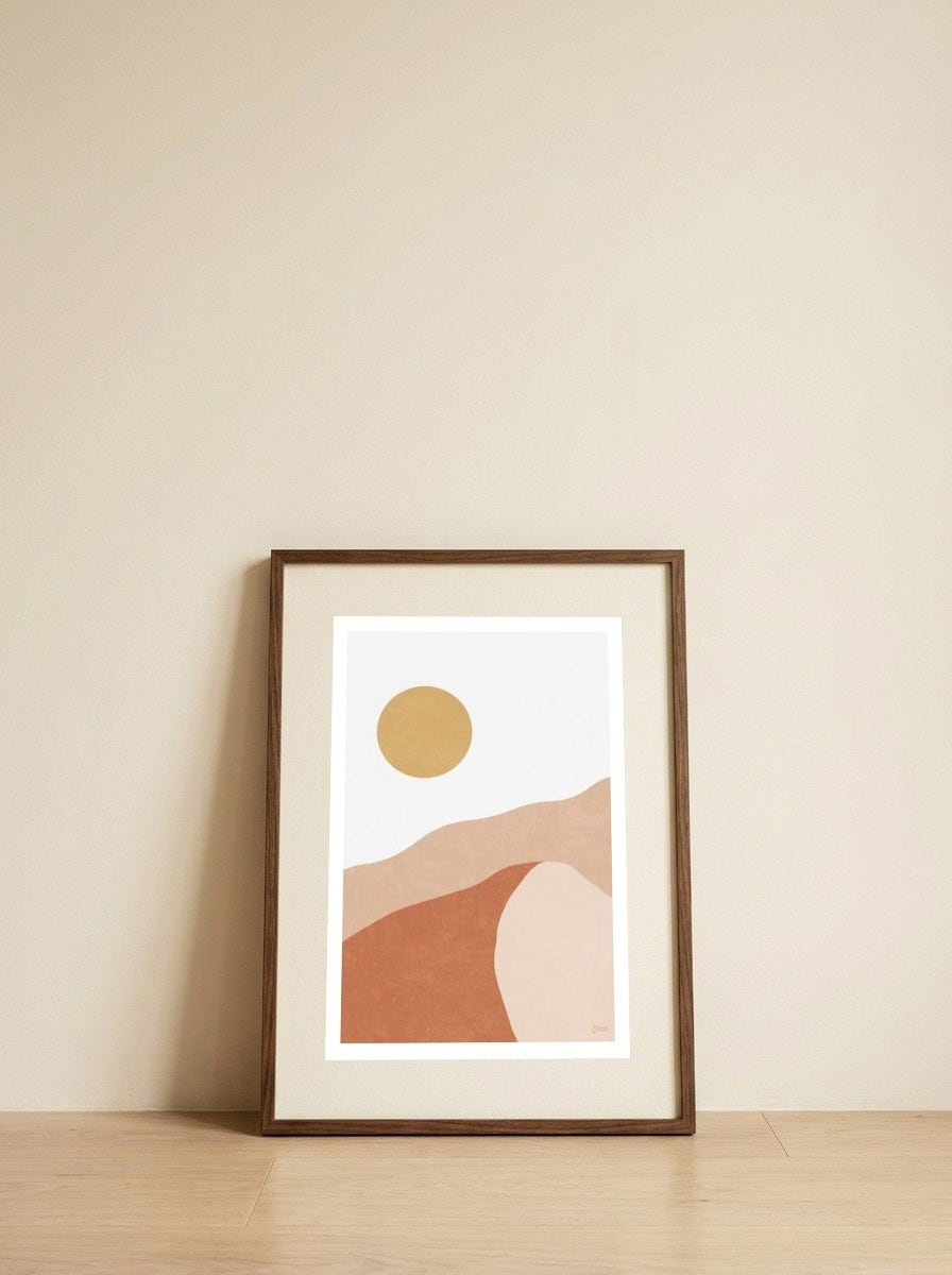 Desert Mountains #3 — framed, leaning against the wall