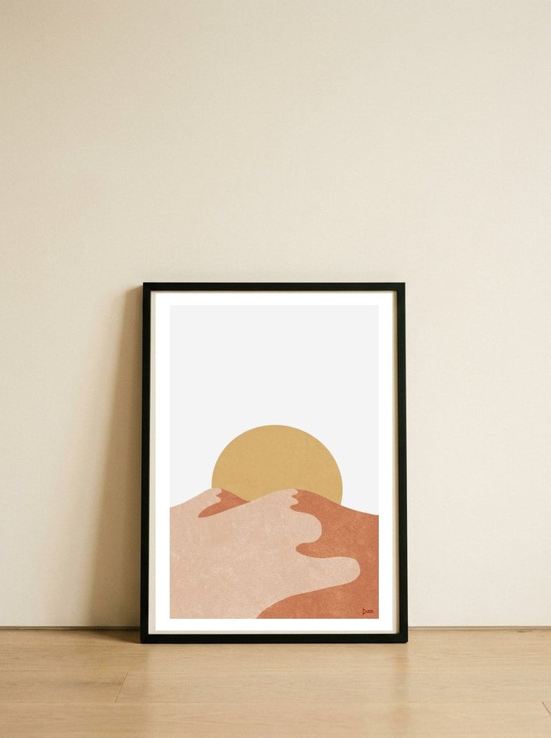 Desert Mountains #4 — framed, leaning against the wall