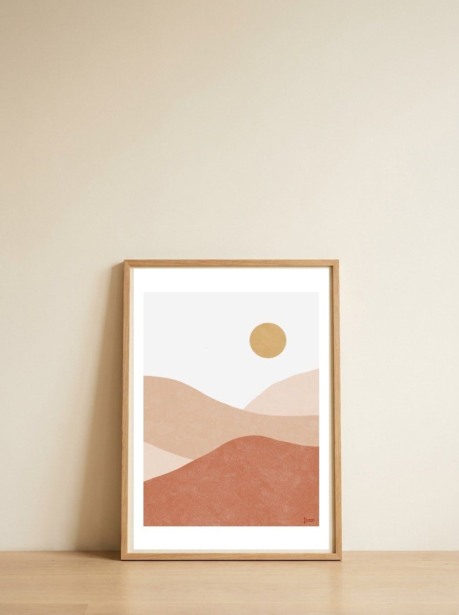 Desert Mountain #5 — framed, leaning against the wall