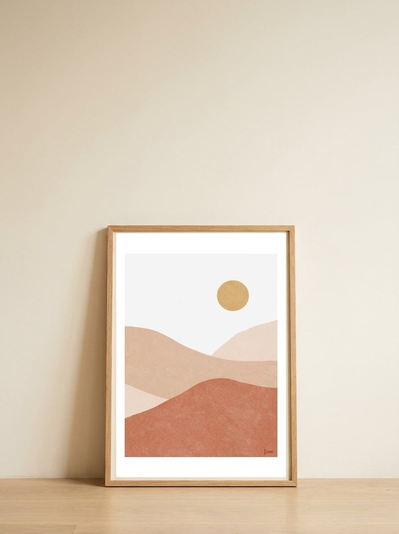Desert Mountain #5 — framed, leaning against the wall