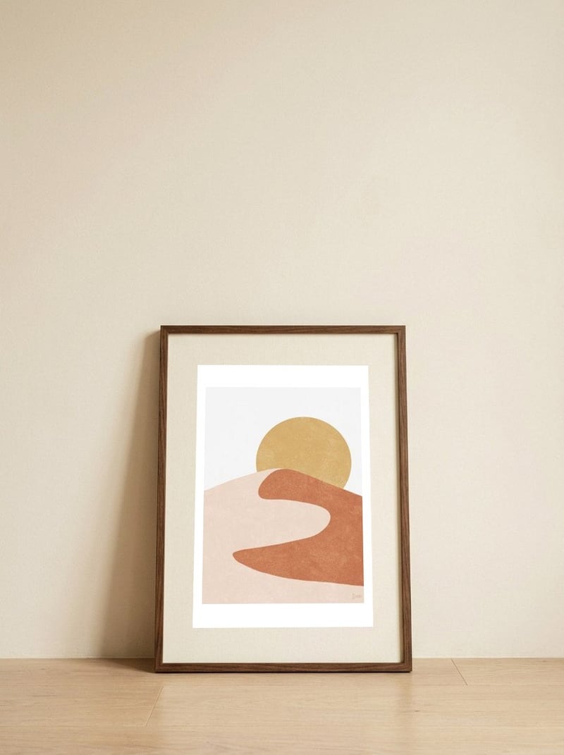 Desert Mountains #6 — framed, leaning against the wall