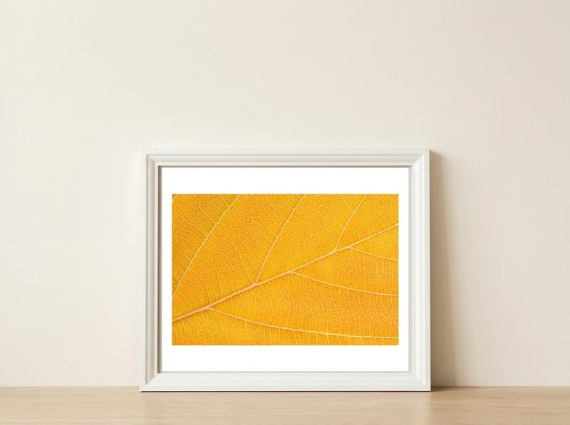 Autumn Leaf  — framed, leaning against the wall