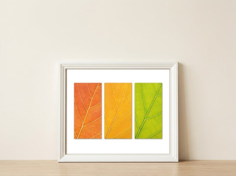 Autumn Leaves — framed, leaning against the wall