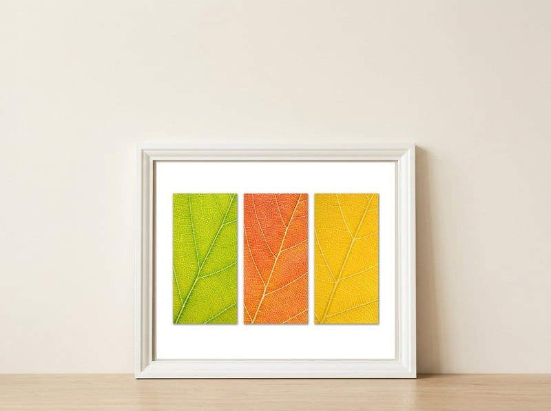 Autumn Leaves — framed, leaning against the wall