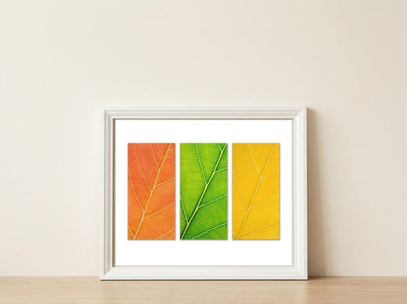 Autumn Leaves — framed, leaning against the wall