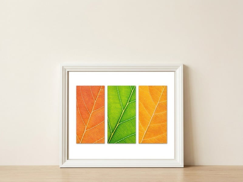 Autumn Leaves — framed, leaning against the wall