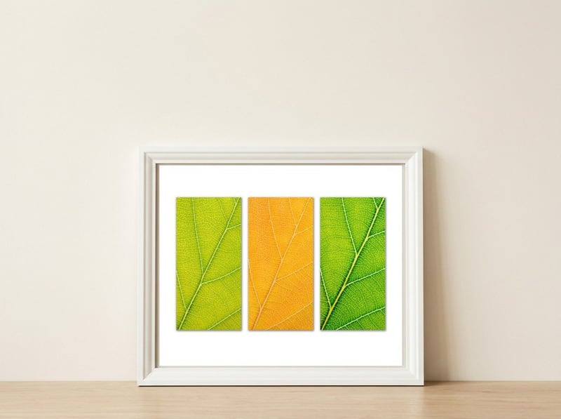Autumn Leaves — framed, leaning against the wall