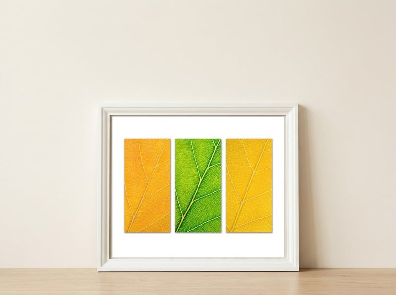 Autumn Leaves — framed, leaning against the wall