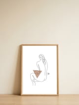 Wake woman a — framed, leaning against the wall thumbnail