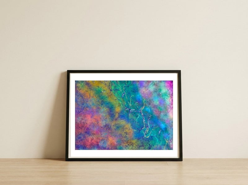 Euphoria by Poonam Shah — framed, leaning against the wall