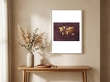 Word Map Gold Dark framed in a welcoming room thumbnail