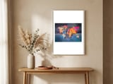 World Map triangle framed in a welcoming room thumbnail