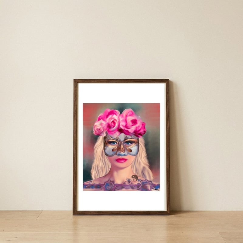 Allegory Of Duality And Shadow — framed, leaning against the wall