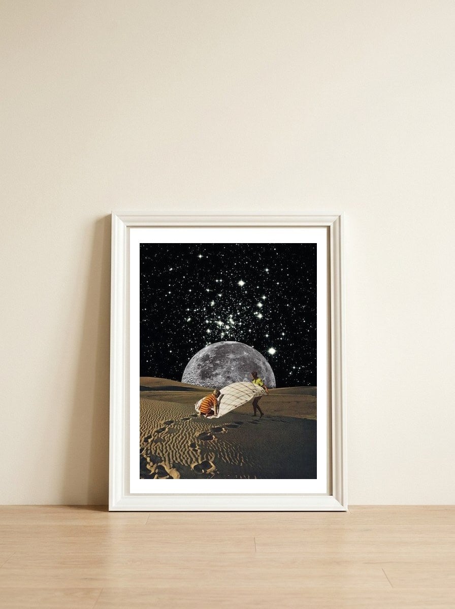 Stars And Desert — framed, leaning against the wall