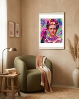 Tribute to Frida Khalo framed in a tender room thumbnail