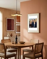 Tribute to Marilyn and Elvis framed in a intimate room thumbnail
