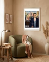 Tribute to Marilyn and Elvis framed in a tender room thumbnail