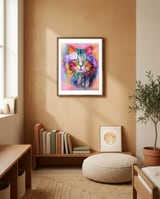 Rainbow Cat framed in a gentle room thumbnail