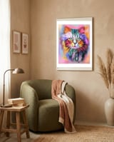 Rainbow Cat framed in a tender room thumbnail