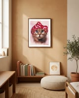 Pinup Cat framed in a gentle room thumbnail