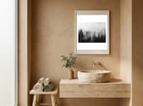  Black and White Forest framed in a serene room thumbnail