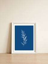 Blue Botanical II — framed, leaning against the wall thumbnail